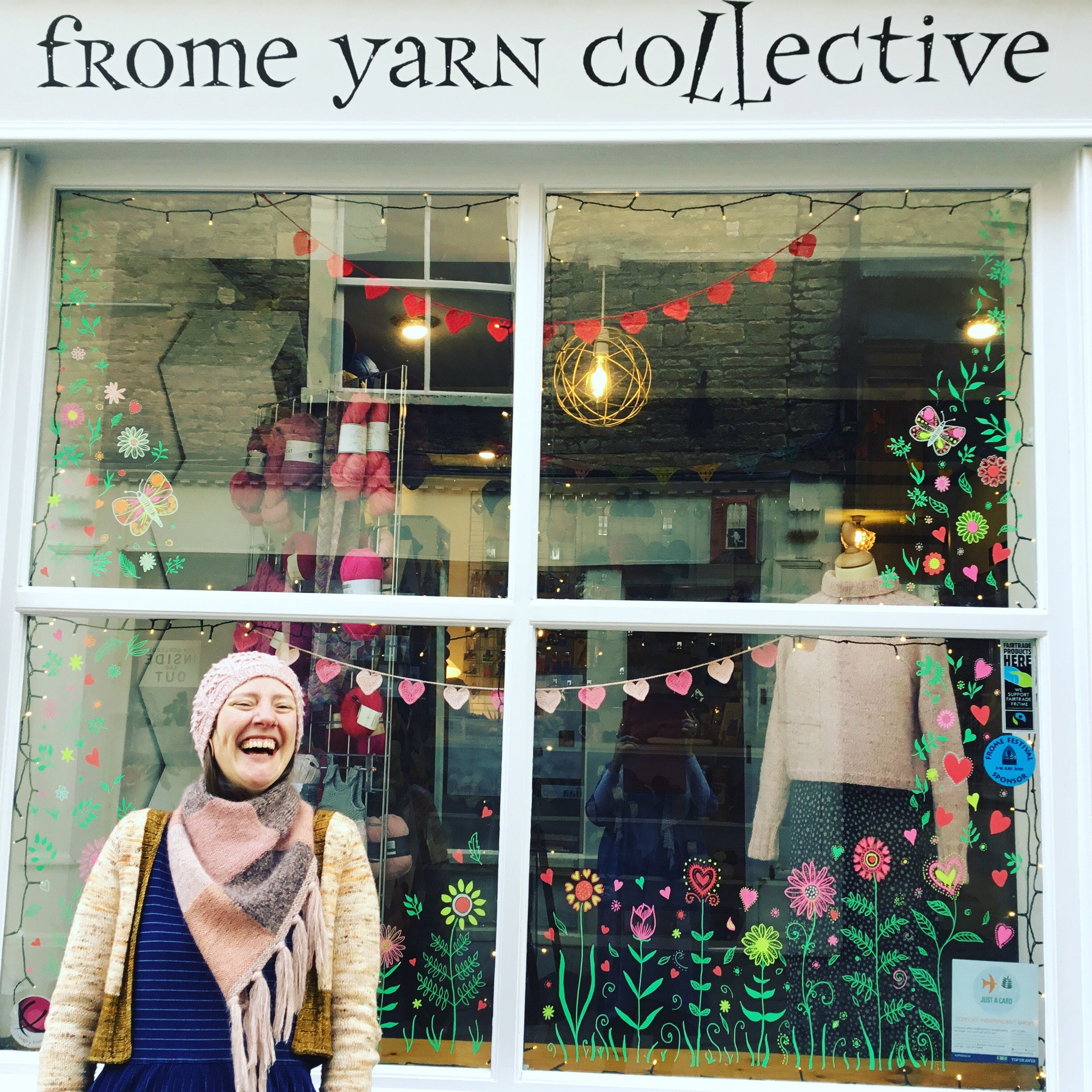 Nicky stands out side her shop in Frome.