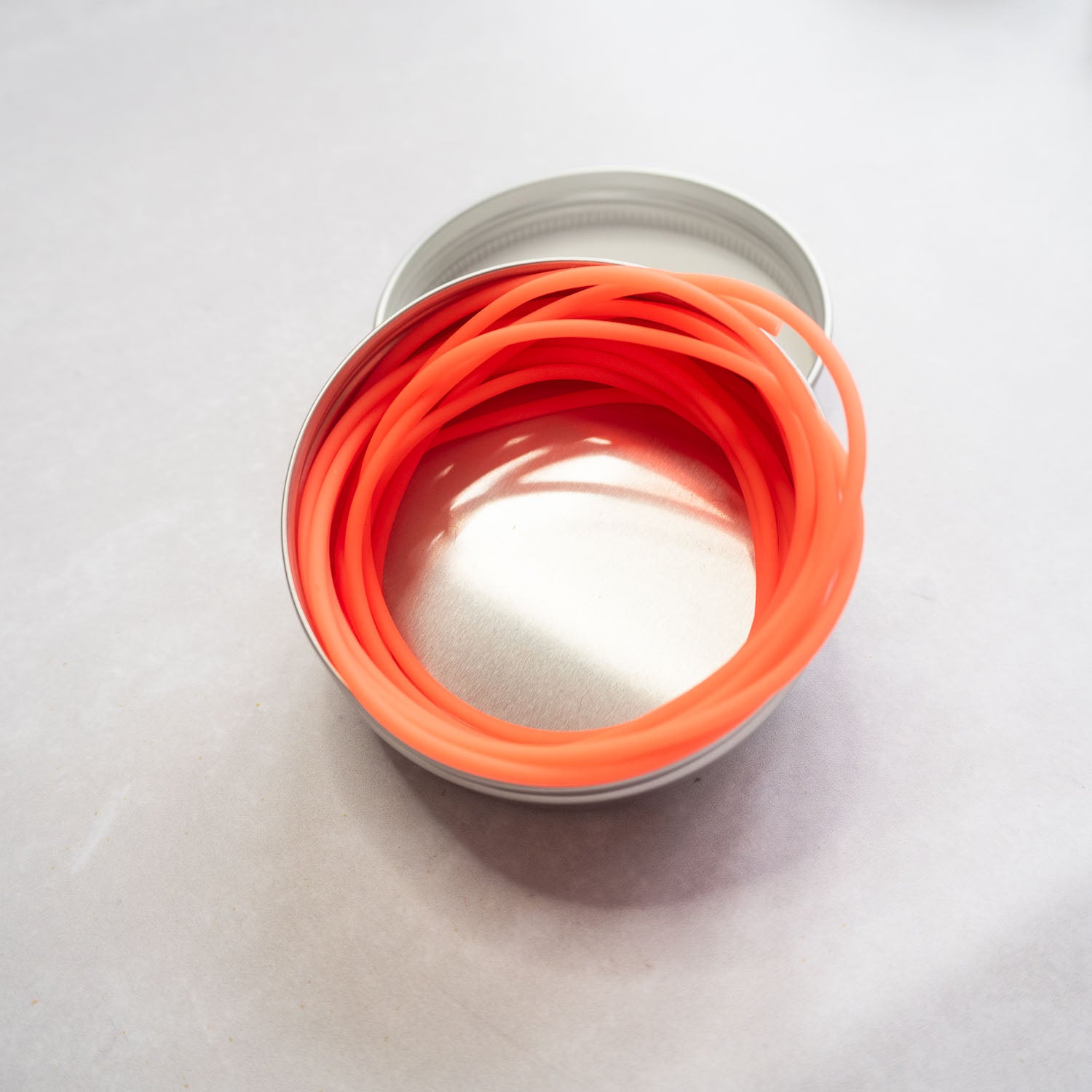Silicone barber cord orange