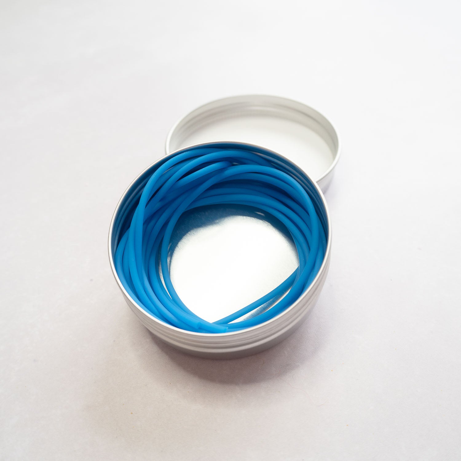 Silicone barber cord light blue