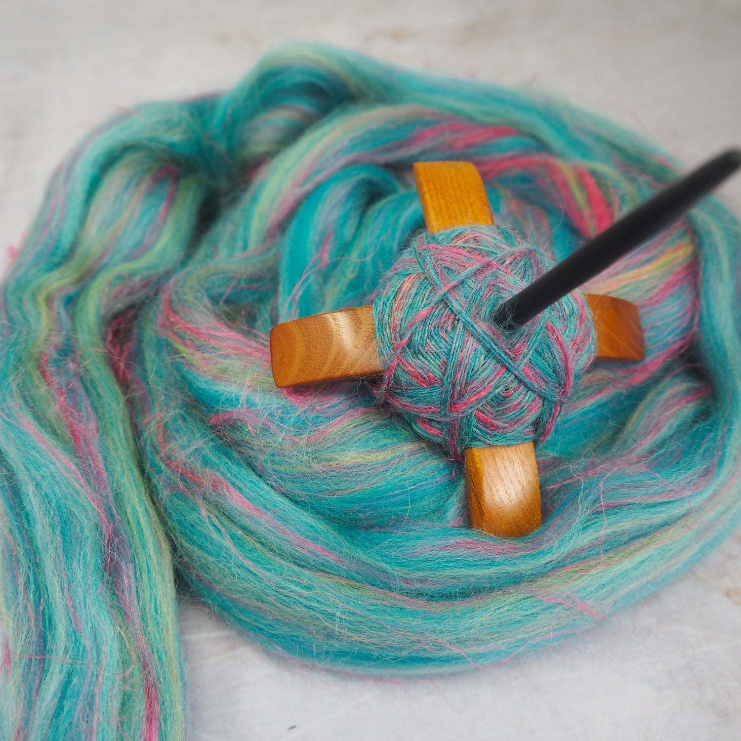 Learning to Spin on a Turkish Spindle - Summer Wool Festival 2025