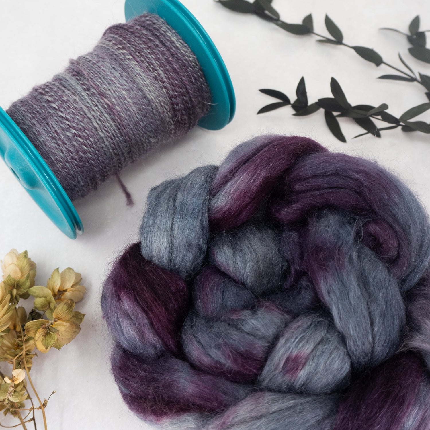 Custom-blended vs Hand-dyed Fibre