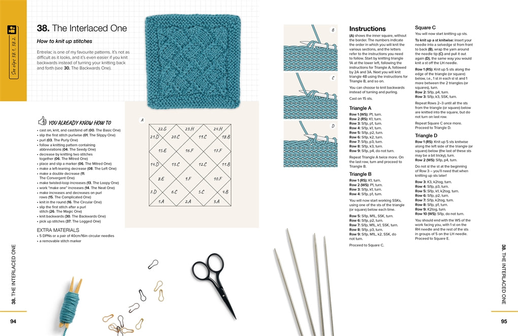 Learn to Knit in 50 Squares by Anna Pantelous