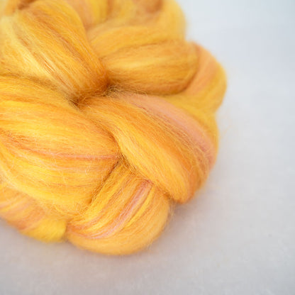 Gold Rush - Corriedale/Mulberry Silk Combed Top - 50g