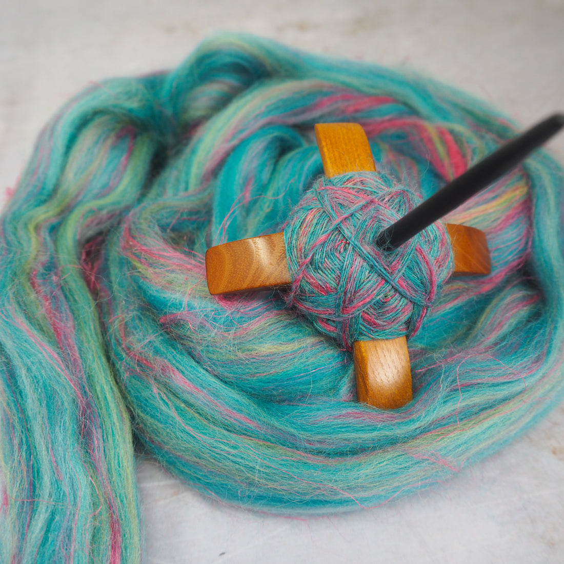 Learning to Spin on a Turkish Spindle - Summer Wool Festival 2025