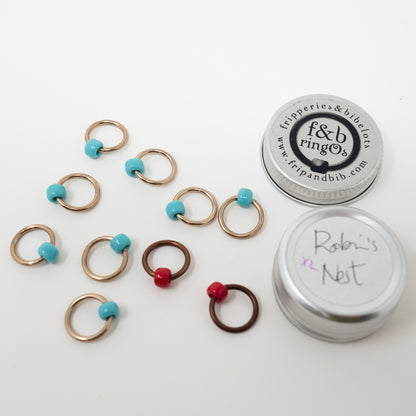 RingOs XL Stitch Markers by Fripperies &amp; Bibelots