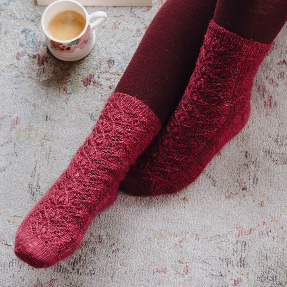 Roseraie Sock Knitting Pattern