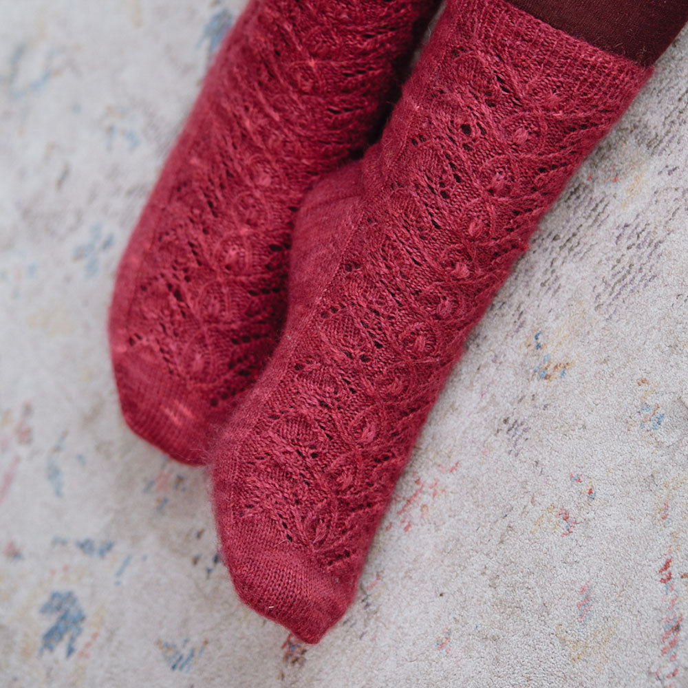 Roseraie Sock Knitting Pattern