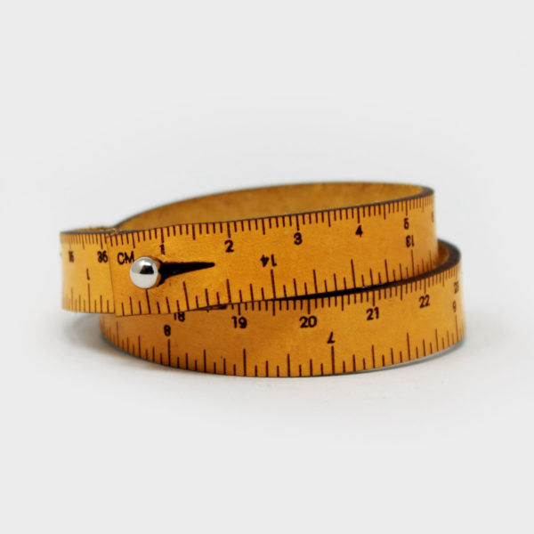 Crossover Industries Leather Wrist Ruler - Double Wrap