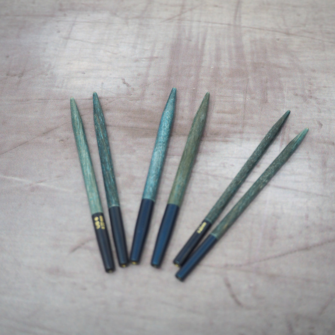Lykke 3.5" Interchangeable Needle Tips - Driftwood and Indigo