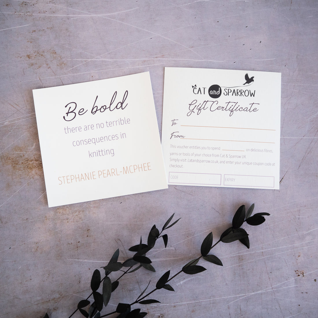 Cat & Sparrow Gift Certificate