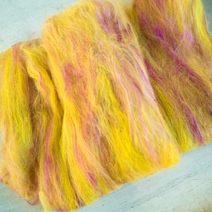 Girl from Mars - Merino/Corriedale/Mulberry silk/Sari silk