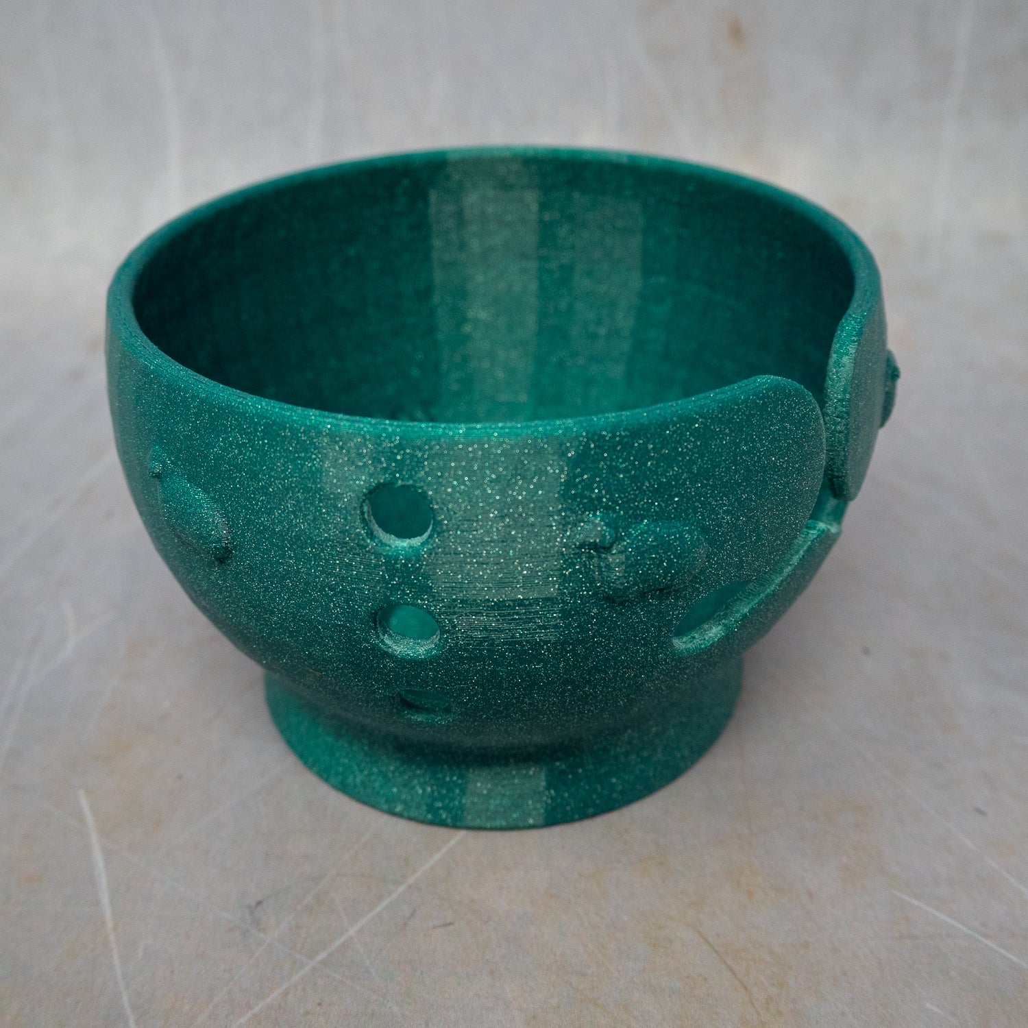 green yarn bowl