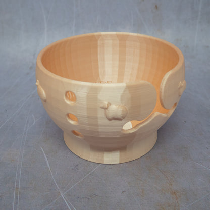 peach yarn bowl